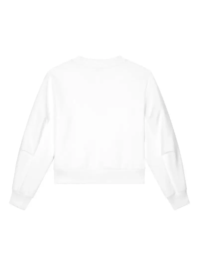 Felpa bianca logo monogram Bianco miniatura 2