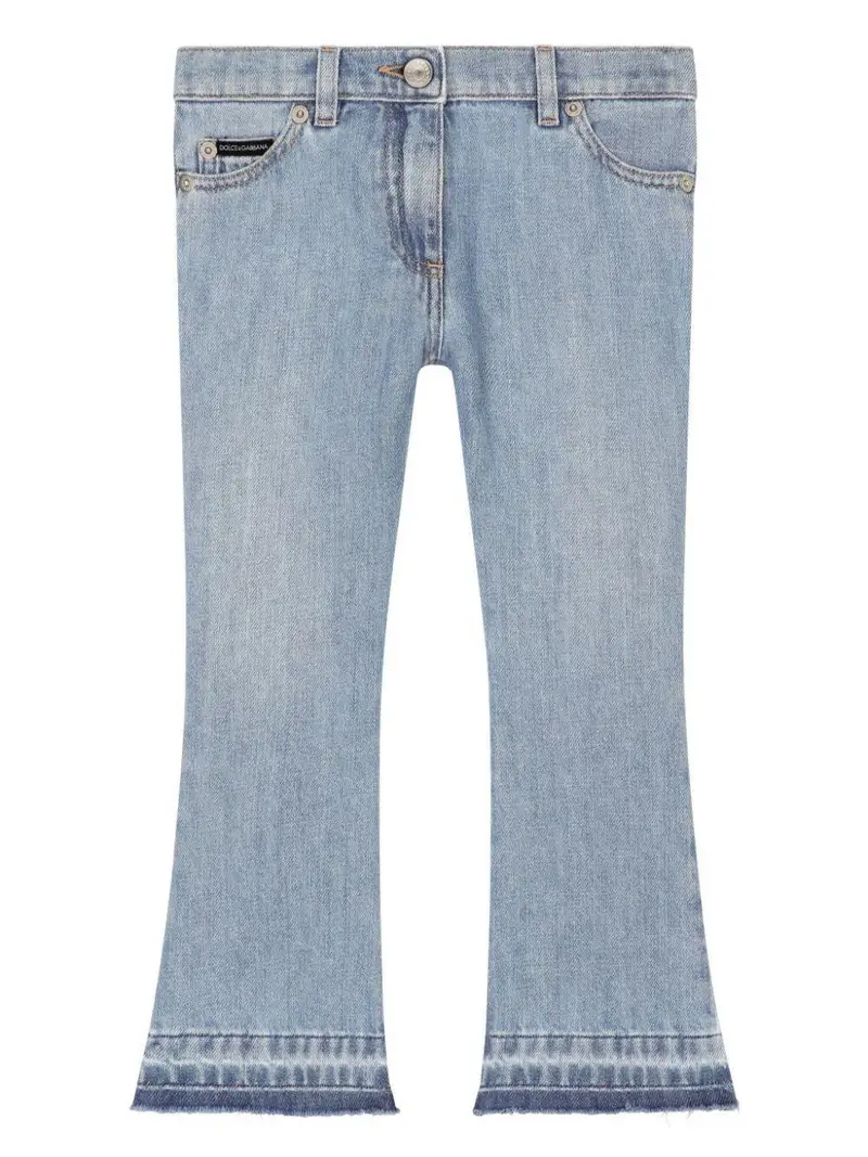 Jeans blu orlo sfrangiato