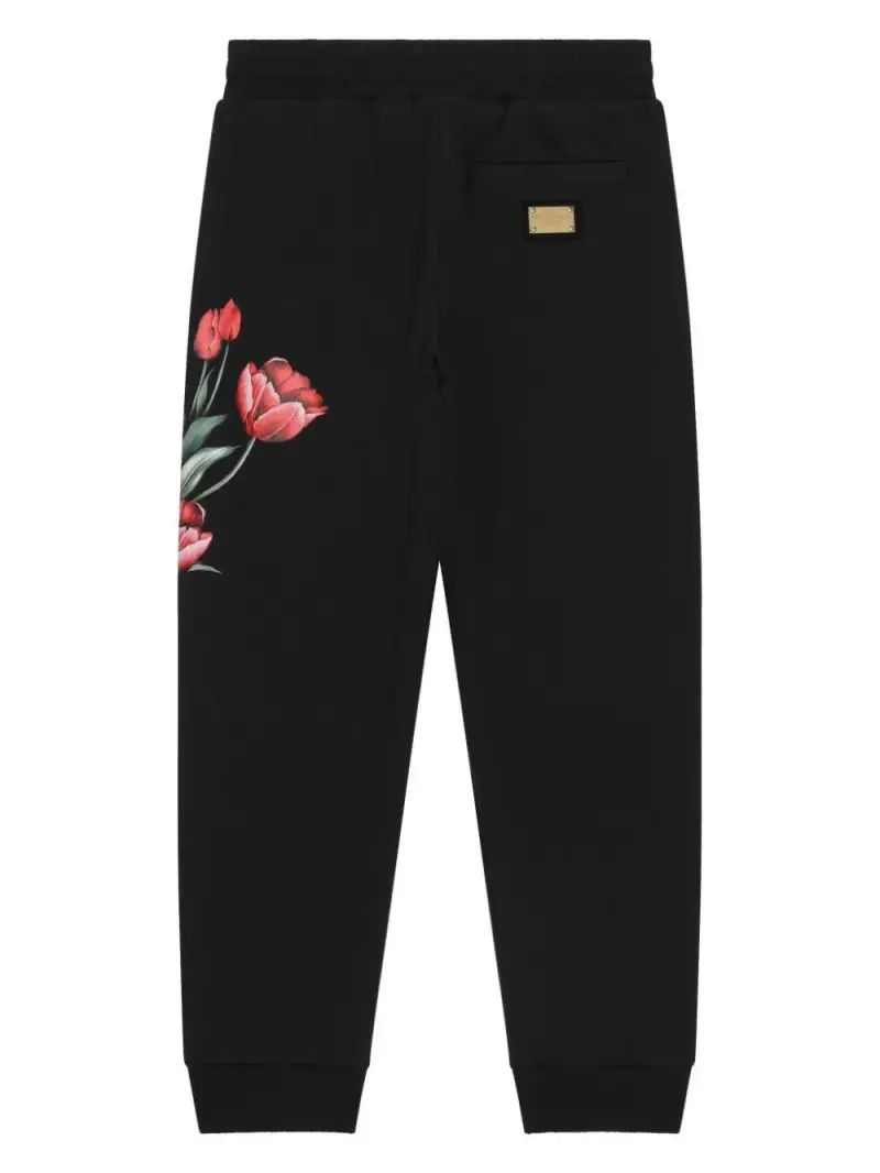 Pantatuta blu scuro stampa tulipani miniatura 2