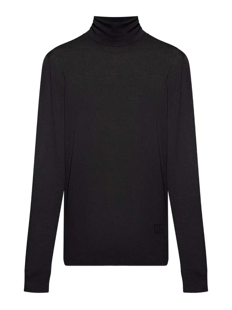 Maglione a dolcevita di lana Nero