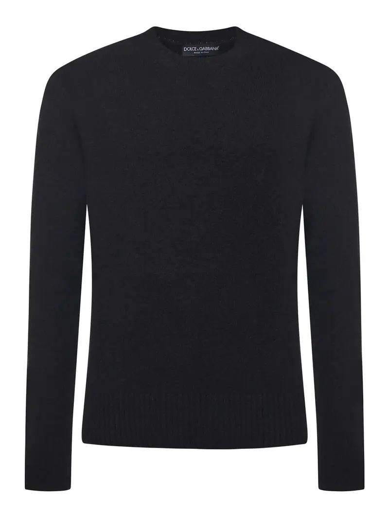 Maglione basic in misto lana Nero