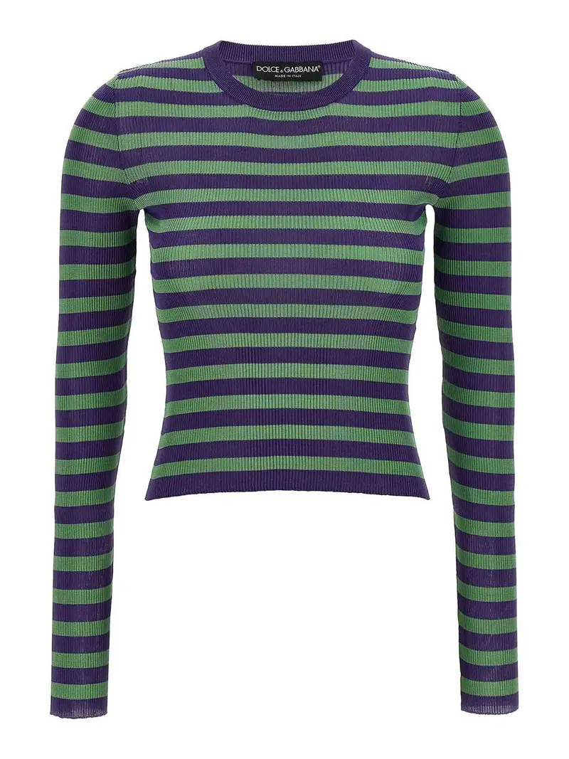 Maglione viscoso a strisce Multicolore