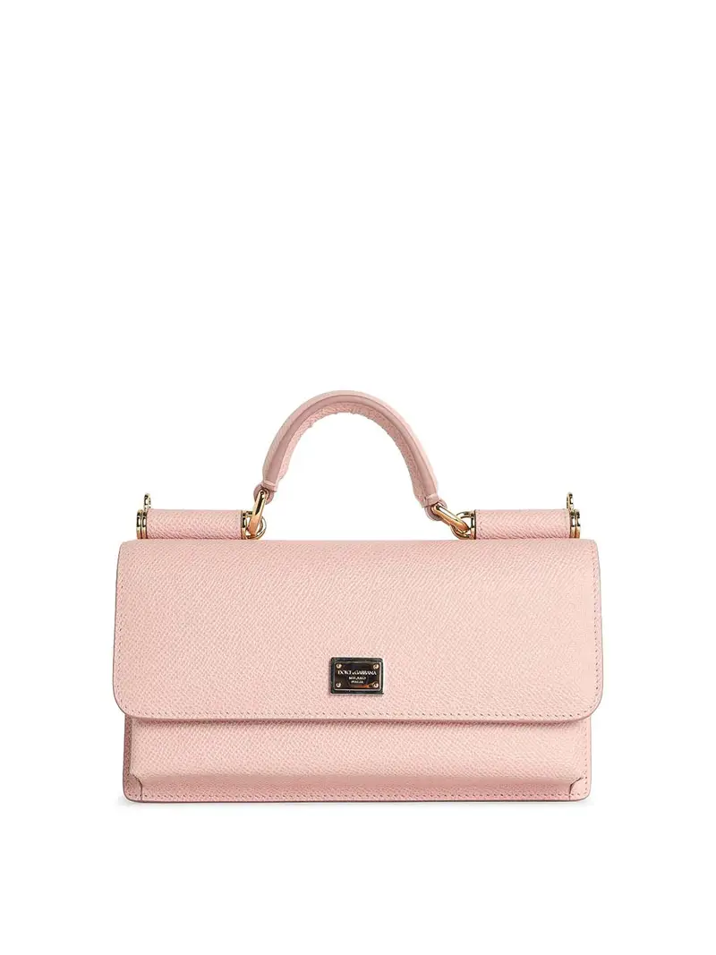 Mini Pelle Di Vitello Dauphine Rosa Color Carne E Neutri