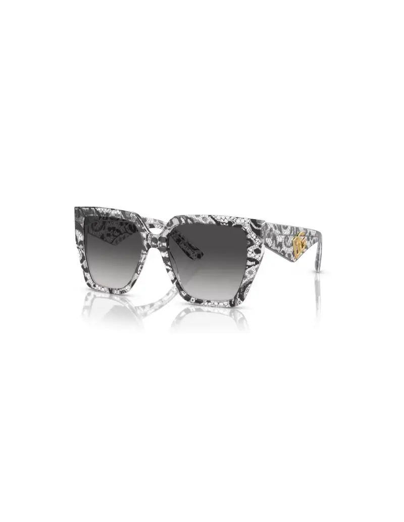 Occhiali da sole DOLCE & GABBANA D&G DG4438 32878G Black Lace Grey Gradient 55