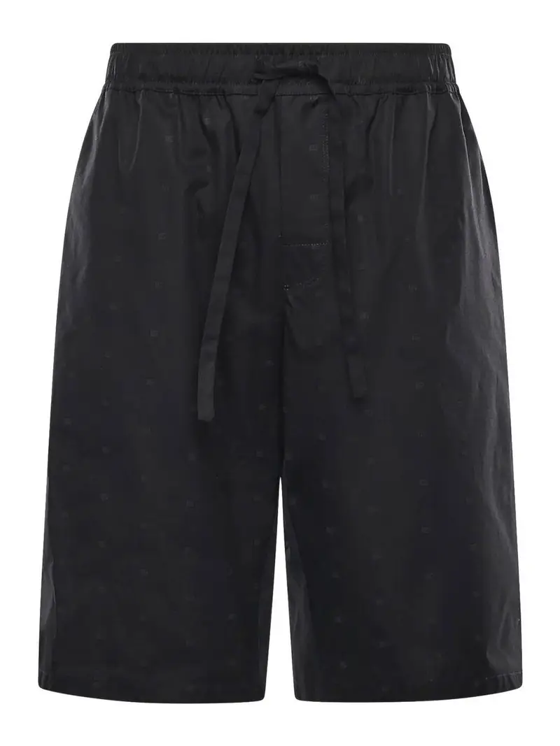 Pantaloncini di cotone Nero