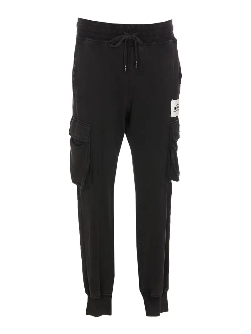 Pantalone DG Track con Logo Nero
