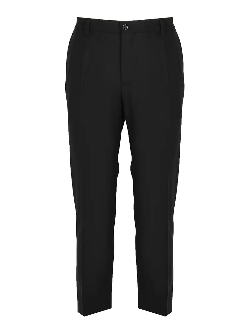 Pantalone elasticizzato con dg ricamato Nero
