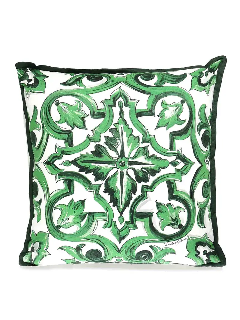 Piccolo cuscino in tela Verde