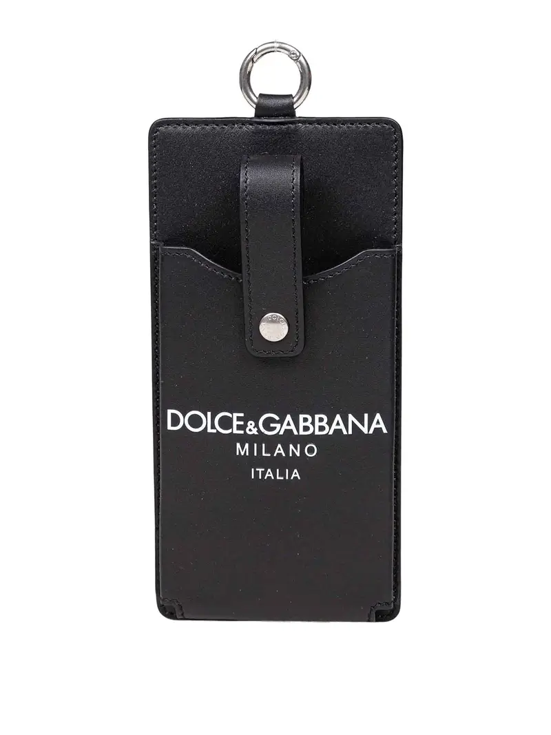 Dolce & Gabbana Porta Cellulare In Pelle Nero