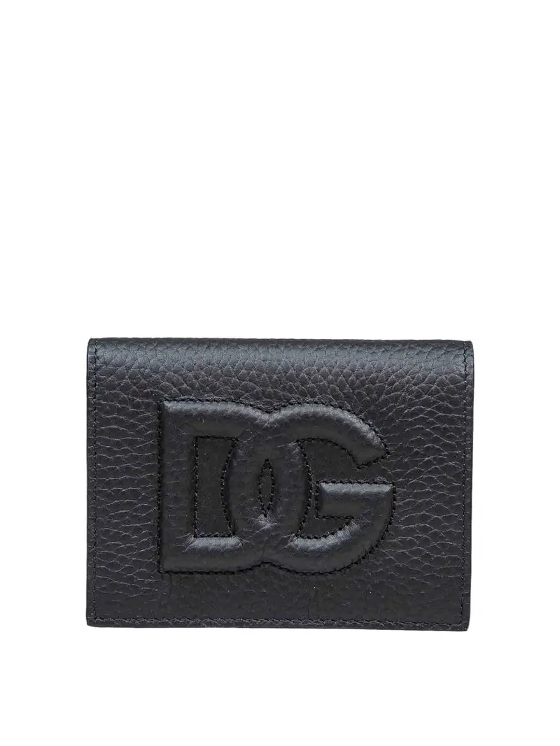 Portacarte In Pelle Con Logo Dg Nero