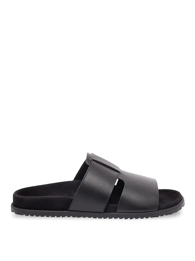 Sandali in pelle Nero