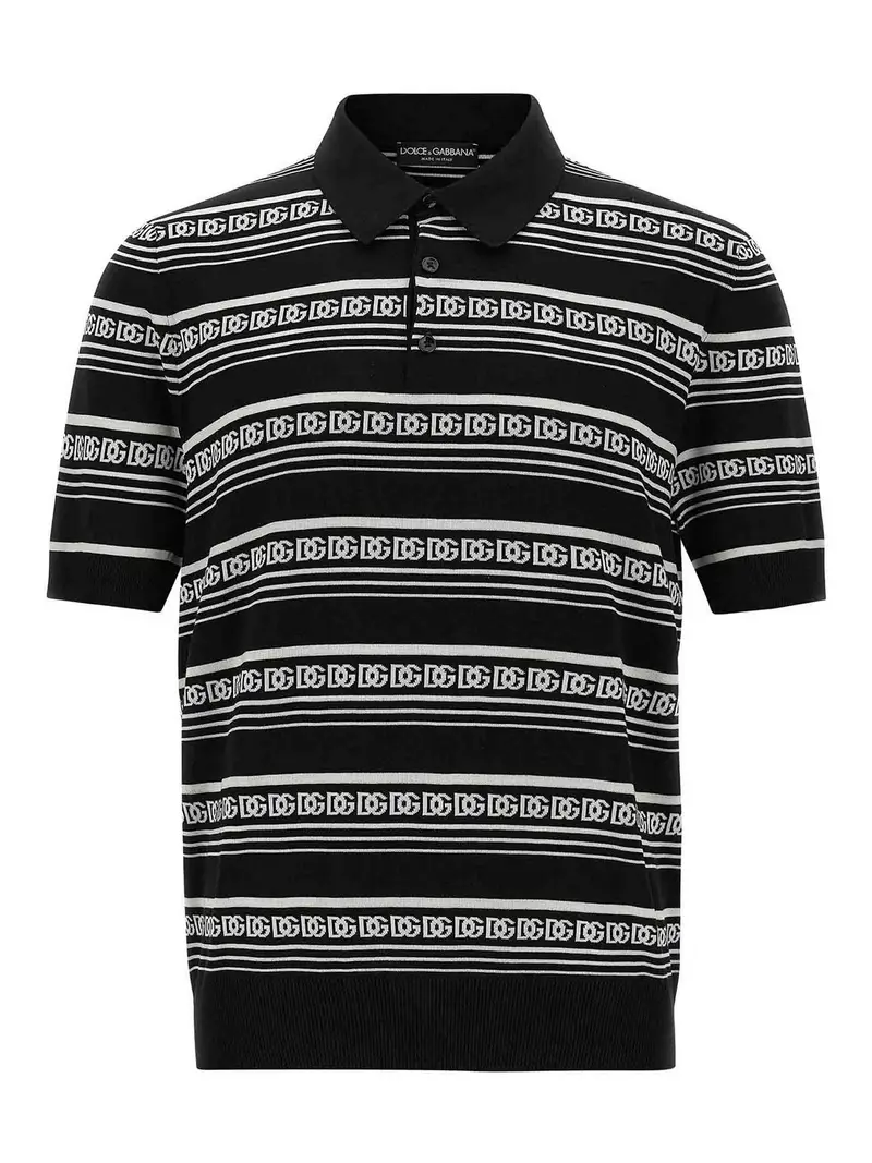 Shirt polo in maglia Nero