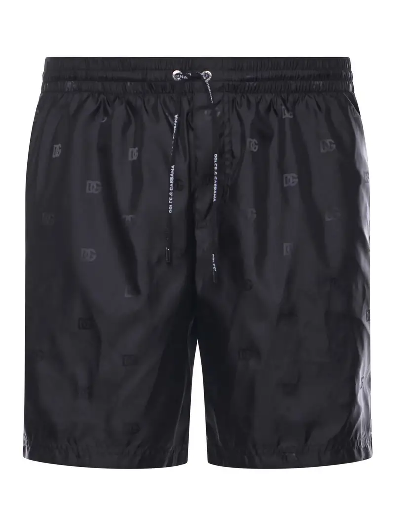 Shorts da bagno con logo Nero