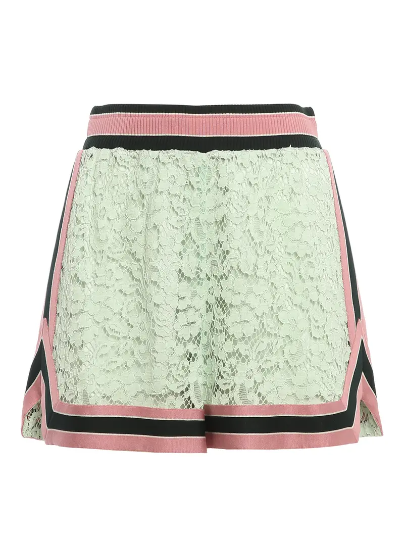 Shorts in pizzo Verde Chiaro