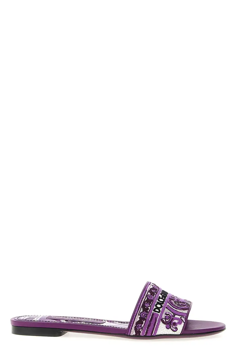 Slide Ricamo 'Maiolica' Viola