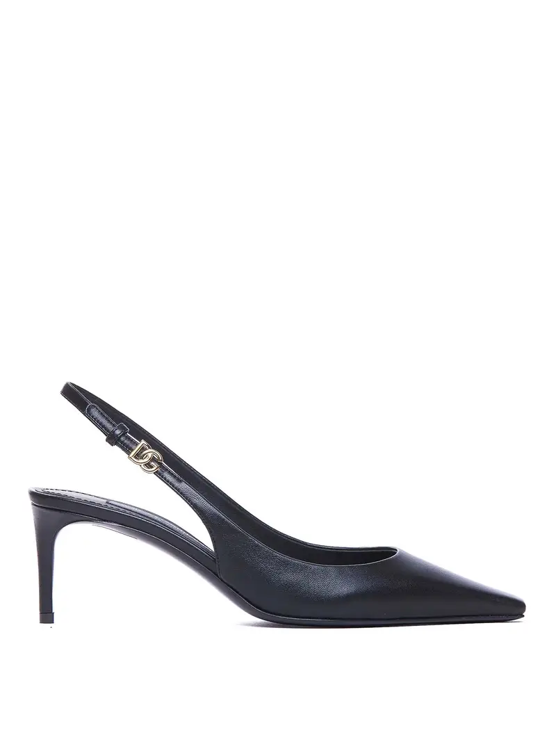 Slingback con logo Nero