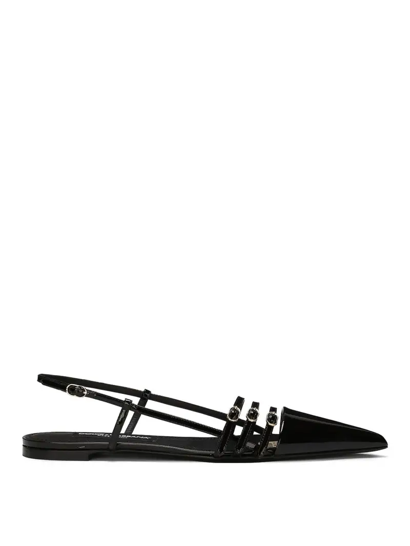Slingback Dolce Gabbana in vernice Nero