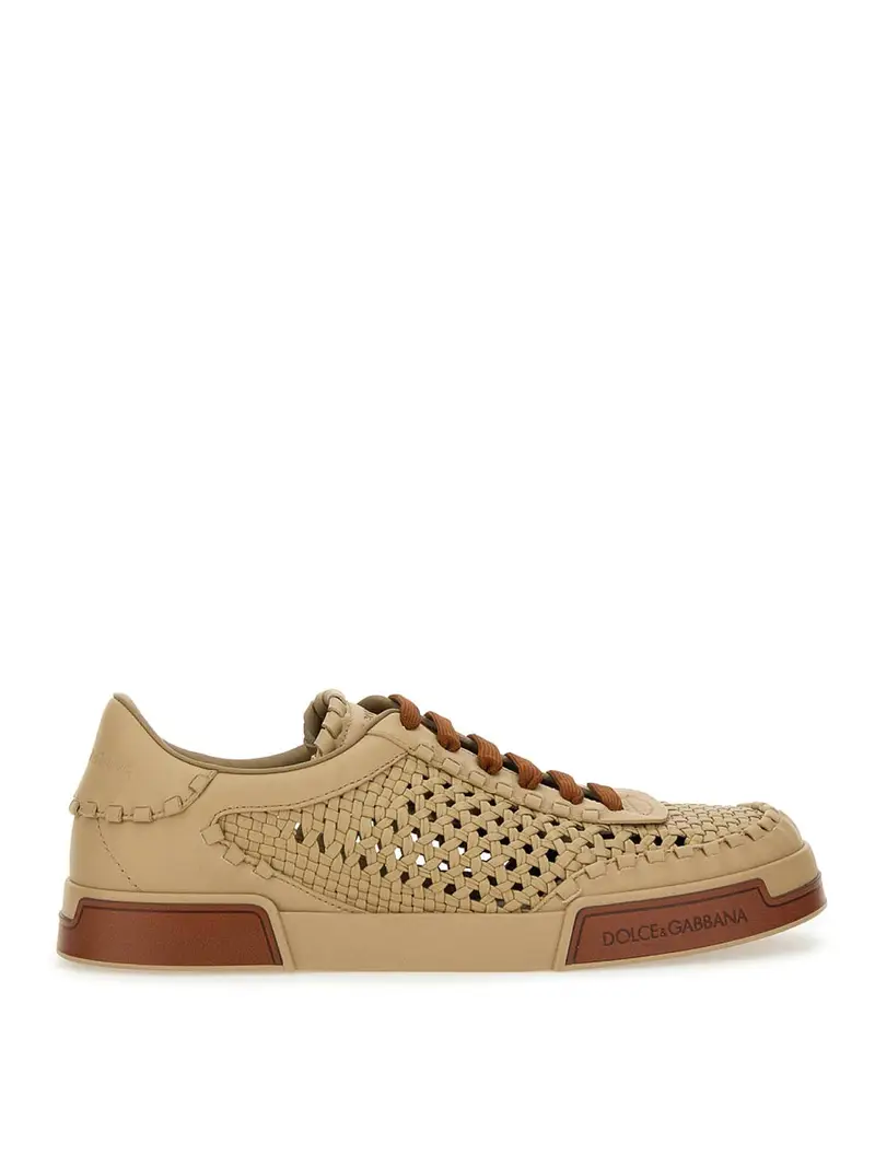 Sneaker Portofino intrecciata Beige