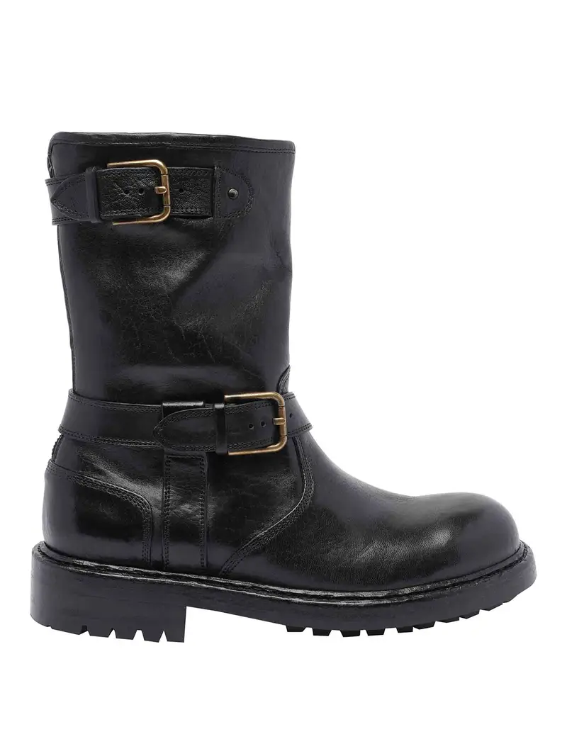 Stivali in pelle nera Dolce & Ampgabbana Nero