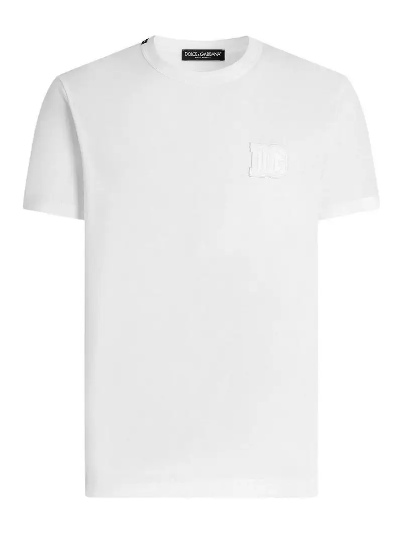 T-Shirt Con Applicazione Bianco