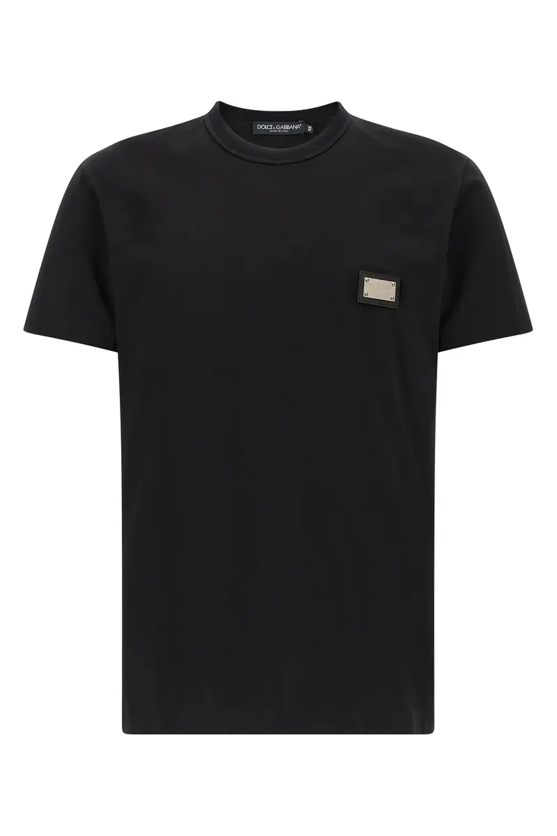 T-Shirt Targhetta Logo Nero