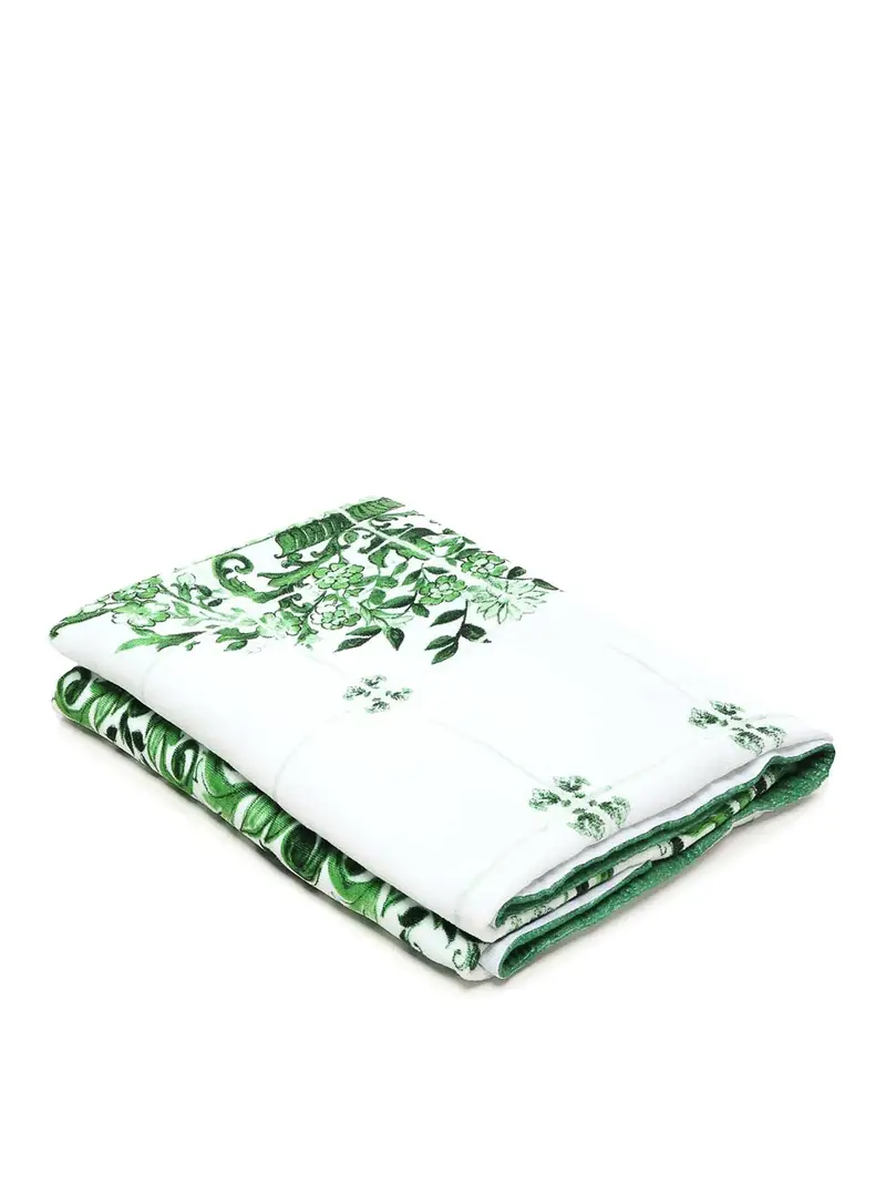 Telo Mare Stampa Maioliche Verde