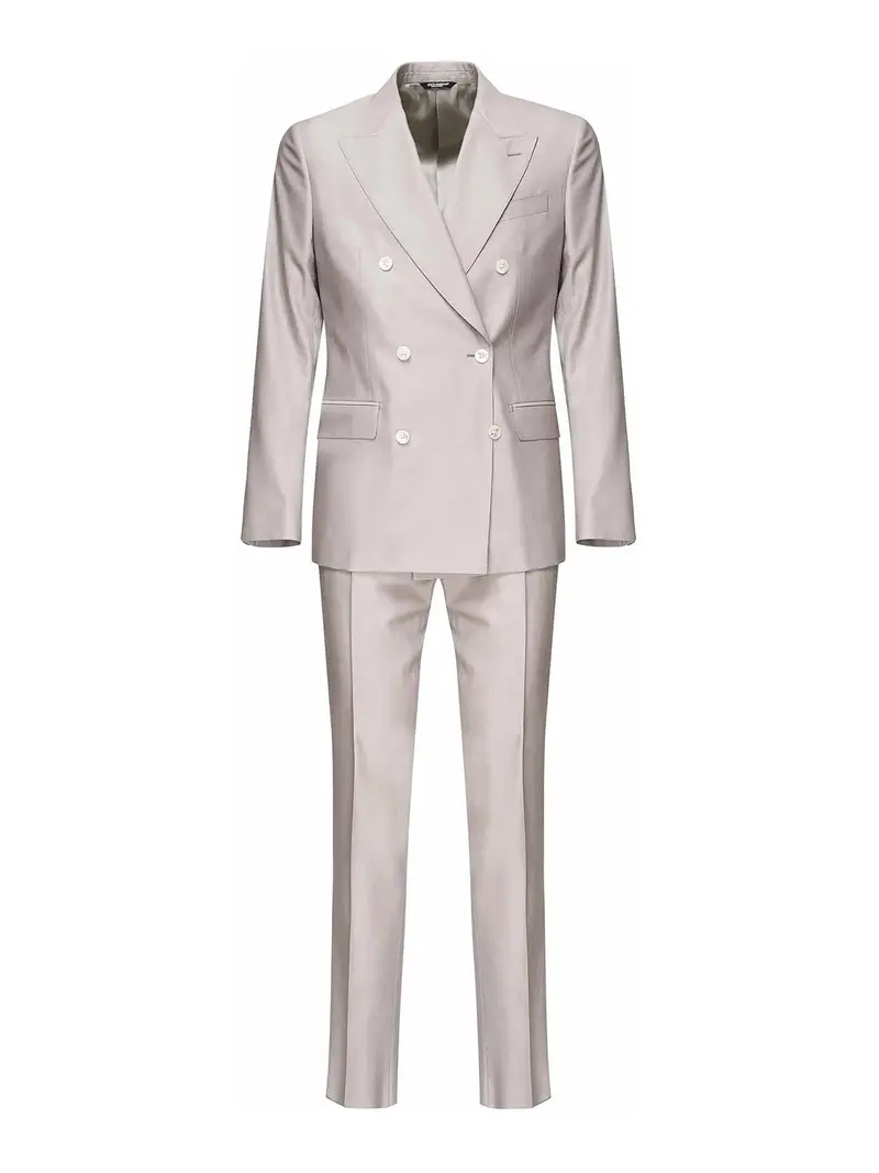 Tuta in lana e seta Color Carne E Neutri