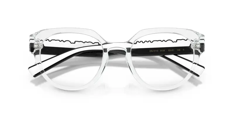 Unisex DG5113 3133 Montature da vista Iniettato Trasparente Trasparente Pantos Normale miniatura 2