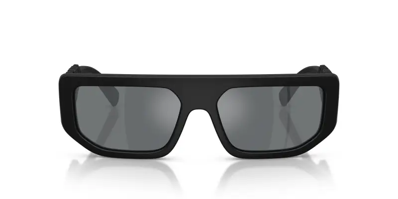 Unisex DG6203 25256G Occhiali da sole Iniettato Nero Grigio Squadrata Specchiate miniatura 3