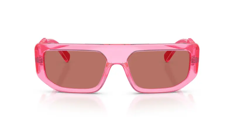 Unisex DG6203 314875 Occhiali da sole Iniettato Rosa Rosso Squadrata Normale miniatura 3