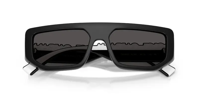 Unisex DG6203 501/87 Occhiali da sole Iniettato Nero Grigio Squadrata Normale miniatura 2