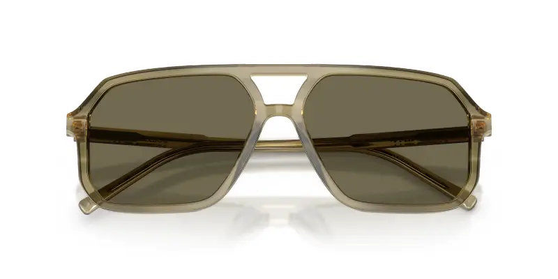 Unisex Dolce & Gabbana DG4541 3480/3 Occhiali da sole Acetato Verde Marrone Pilot Normale miniatura 2