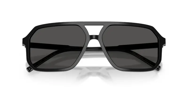 Unisex Dolce & Gabbana DG4541 501/87 Occhiali da sole Acetato Nero Grigio Pilot Normale miniatura 2