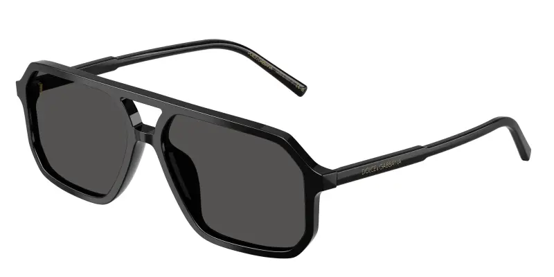 Unisex Dolce & Gabbana DG4541 501/87 Occhiali da sole Acetato Nero Grigio Pilot Normale