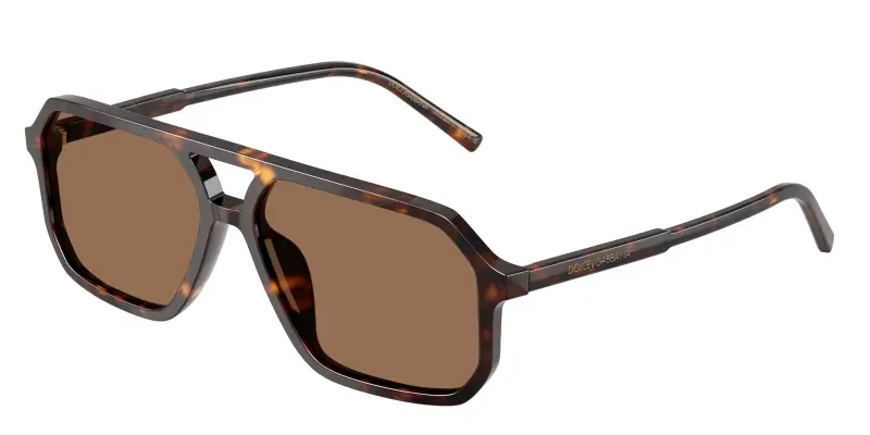 Unisex Dolce & Gabbana DG4541 502/73 Occhiali da sole Acetato Tartaruga Marrone Pilot Normale