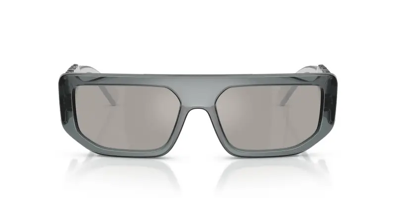 Unisex Dolce & Gabbana DG6203 32556G Occhiali da sole Iniettato Grigio Grigio Squadrata Specchiate miniatura 3