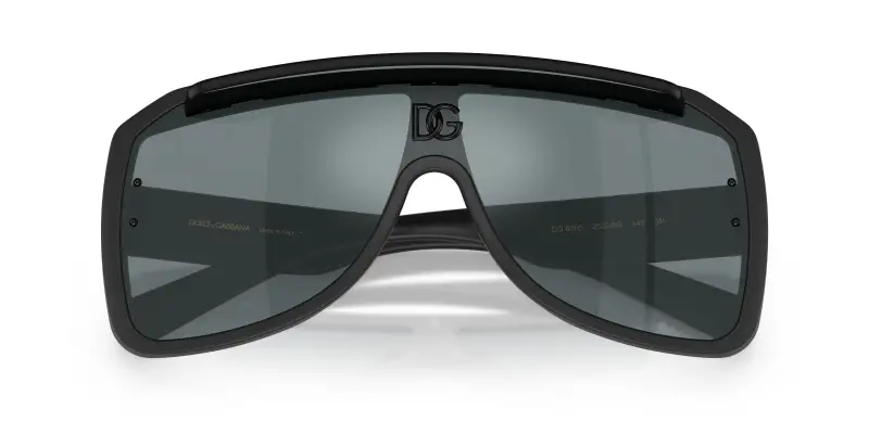 Unisex Dolce & Gabbana DG6205 25256G Occhiali da sole Iniettato Nero Grigio Pilot Specchiate miniatura 2