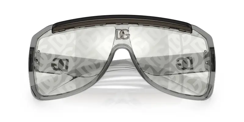 Unisex Dolce & Gabbana DG6205 3160AL Occhiali da sole Iniettato Grigio Grigio Pilot Normale miniatura 2