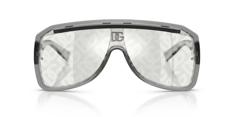 Unisex Dolce & Gabbana DG6205 3160AL Occhiali da sole Iniettato Grigio Grigio Pilot Normale miniatura 3