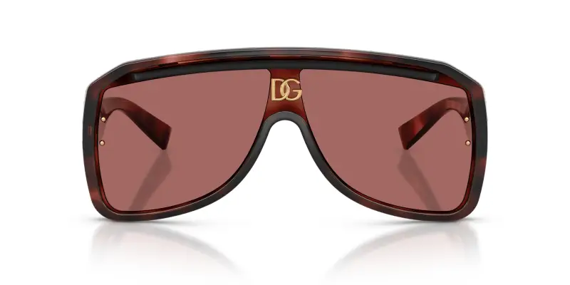 Unisex Dolce & Gabbana DG6205 347669 Occhiali da sole Iniettato Tartaruga Viola Pilot Normale miniatura 3