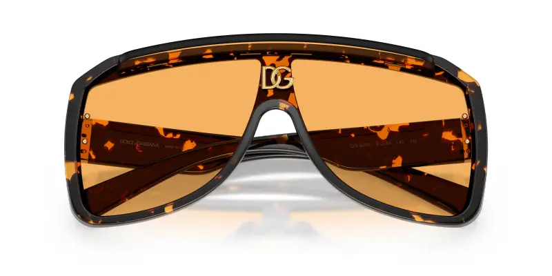 Unisex Dolce & Gabbana DG6205 512/85 Occhiali da sole Iniettato Tartaruga Giallo Pilot Normale miniatura 2