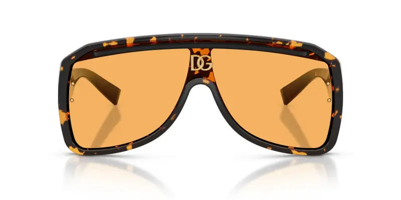 Unisex Dolce & Gabbana DG6205 512/85 Occhiali da sole Iniettato Tartaruga Giallo Pilot Normale miniatura 3