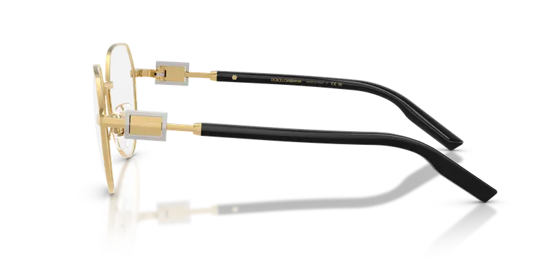 Dolce & Gabbana Uomo DG1362 02 Montature da vista Metallo Oro Trasparente Pantos Normale miniatura 3