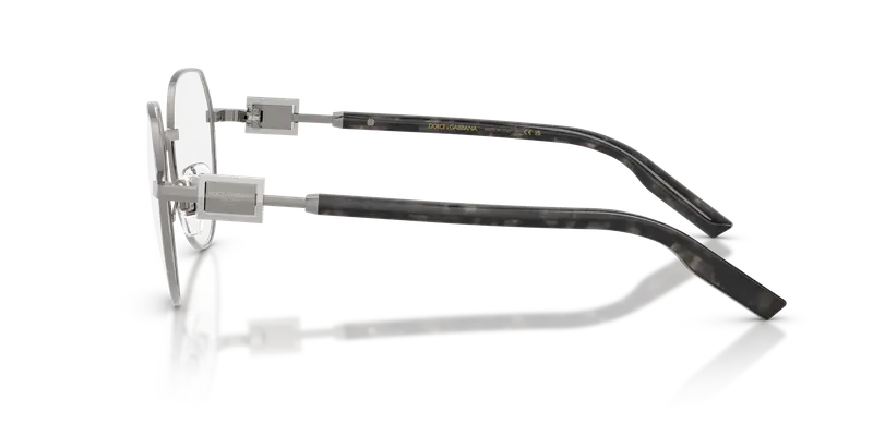 Dolce & Gabbana Uomo DG1362 04 Montature da vista Metallo Grigio Trasparente Pantos Normale miniatura 3