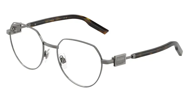 Dolce & Gabbana Uomo DG1362 1335 Montature da vista Metallo Marrone Trasparente Pantos Normale