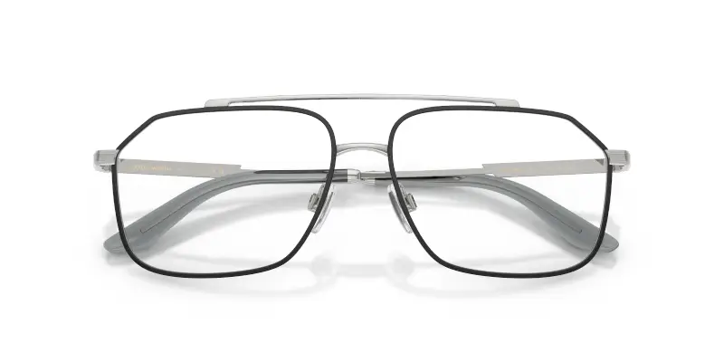 Uomo DG1364 1324 Montature da vista Metallo Argento Trasparente Pilot Normale miniatura 2