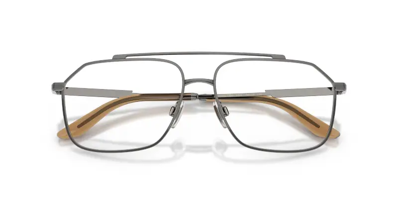 Uomo DG1364 1335 Montature da vista Metallo Marrone Trasparente Pilot Normale miniatura 2