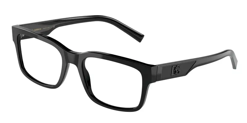 Dolce & Gabbana Uomo DG3352  501 Montature da vista Acetato Nero Trasparente Squadrata Normale