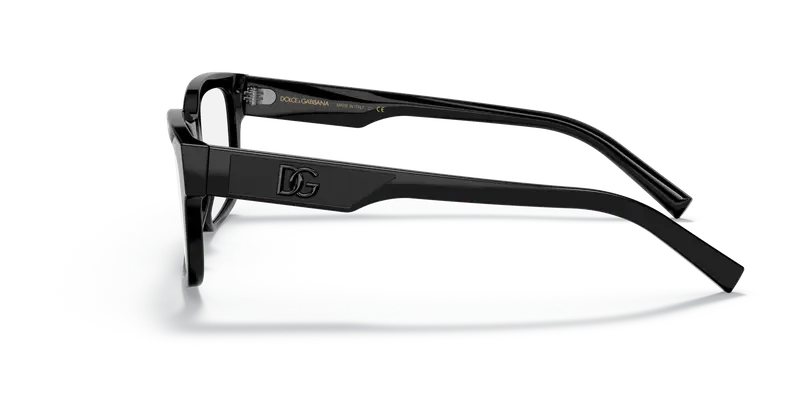 Dolce & Gabbana Uomo DG3352 501 Montature da vista Acetato Nero Trasparente Squadrata Normale miniatura 3