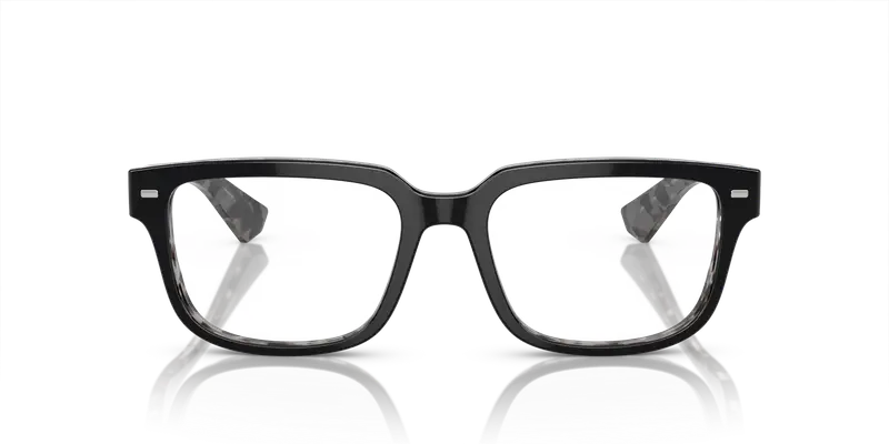 Dolce & Gabbana Uomo DG3380 3403 Montature da vista Acetato Nero Trasparente Squadrata Normale miniatura 2